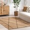 Nuloom Calanthe Abstract Geometric Jute Area Rug 4ft x 6ft TATF01A-406 - alternate 1